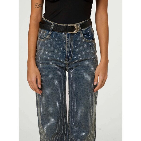 Pink Vanilla Diamante Wide Leg Jeans