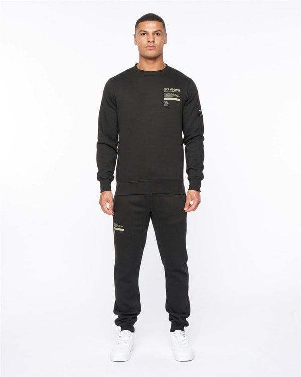 Duck and Cover Jennerkins Crew Sweat Black