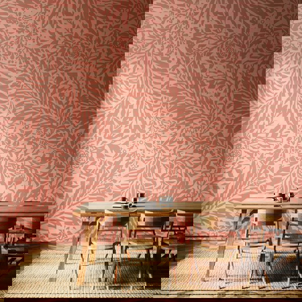 Origin Murals Trailing Ferns - Warm Coral