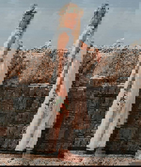 young girl overlooking
