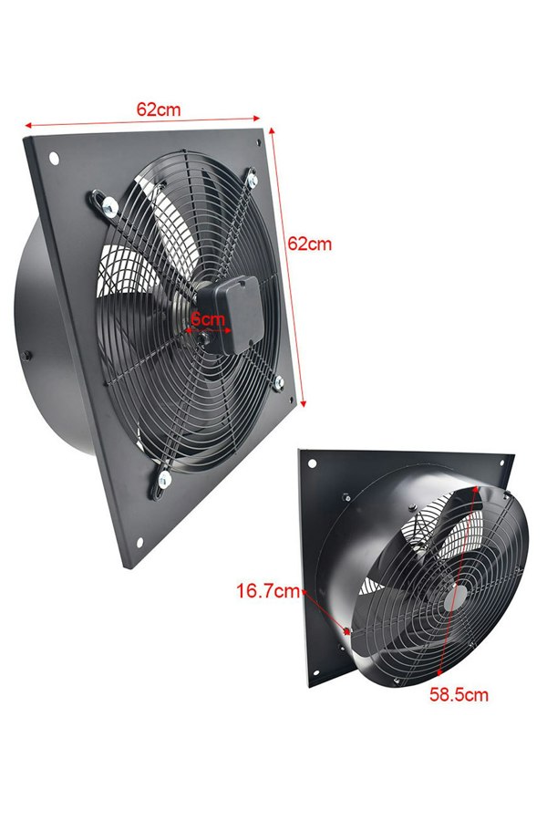 Living and Home Ventilation Wall-Mounted Exhaust Axial Fan 22-inch