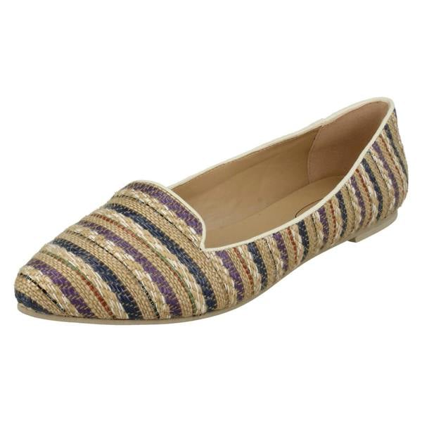 Spot On Ladies Spot On Flat Pointed Toe Ballerinas F80234