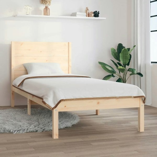 Berkfield Bed Frame Solid Wood 75x190 cm Small Single