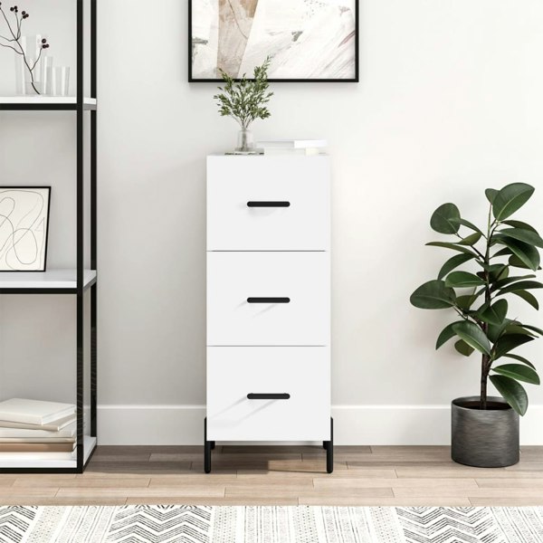 Berkfield Sideboard White 34.5x34x90 cm Engineered Wood