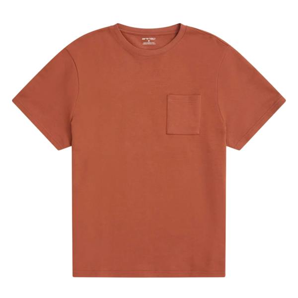 Animal Mens Textured Chest Pocket T-Shirt - Rust - 