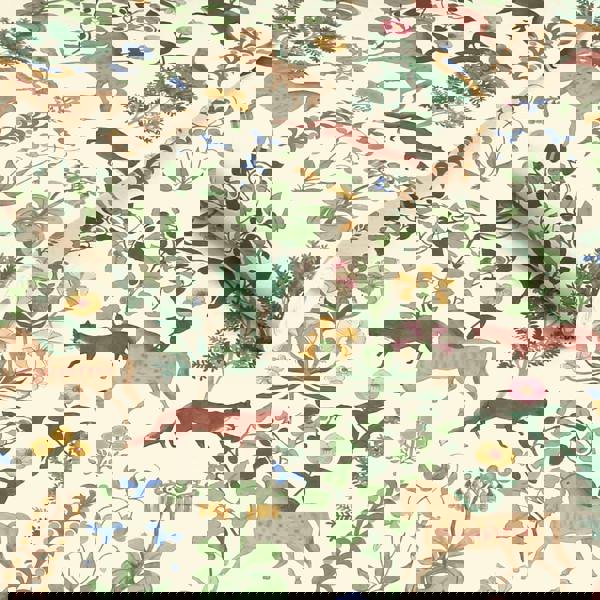 Joules Folk Forest Floral Wallpaper | Multicoloured