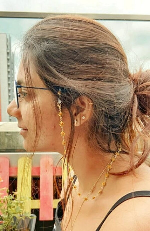 The Colourful Aura Floral Summer Reading EyeGlass Detachable Glass Chain Sun Flower Holder Lanyard