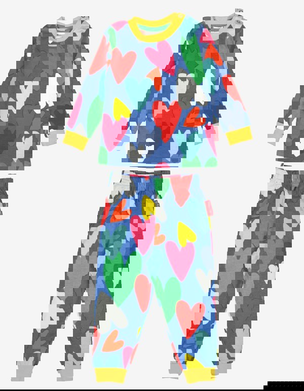 Organic Heart Print Pyjamas - Toby Tiger UK Retail