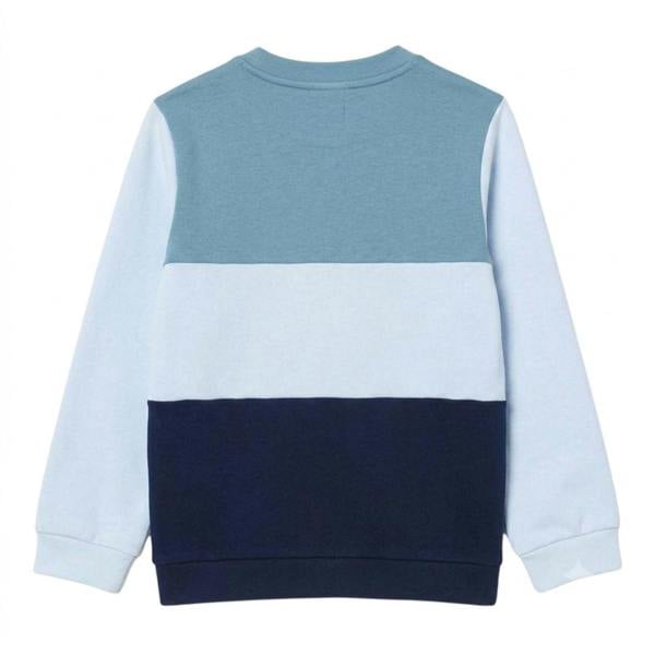 Lacoste Childrens/Kids Colour Block Long-Sleeved Sweatshirt - Blue - 