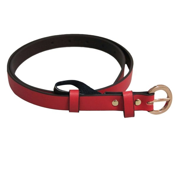 Eastern Counties Leather Womens/Ladies Thin Fashion Belt - Red