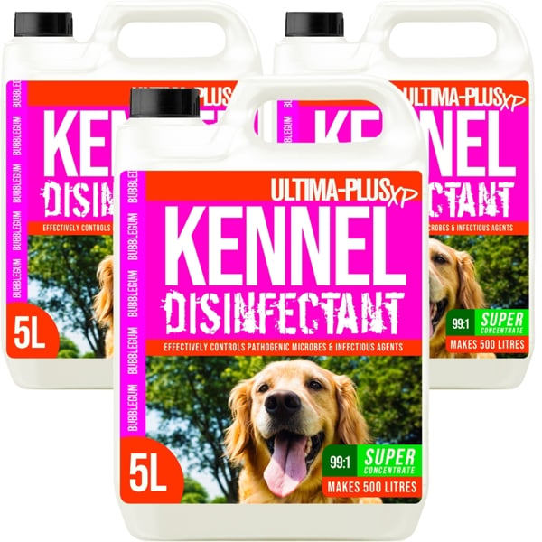 Ultima Plus XP ULTIMA-PLUS XP Kennel Kleen - Disinfectant, Cleaner, Sanitiser & Deodoriser - Concentrated Formula Kennel Cleaner 15L Bubblegum