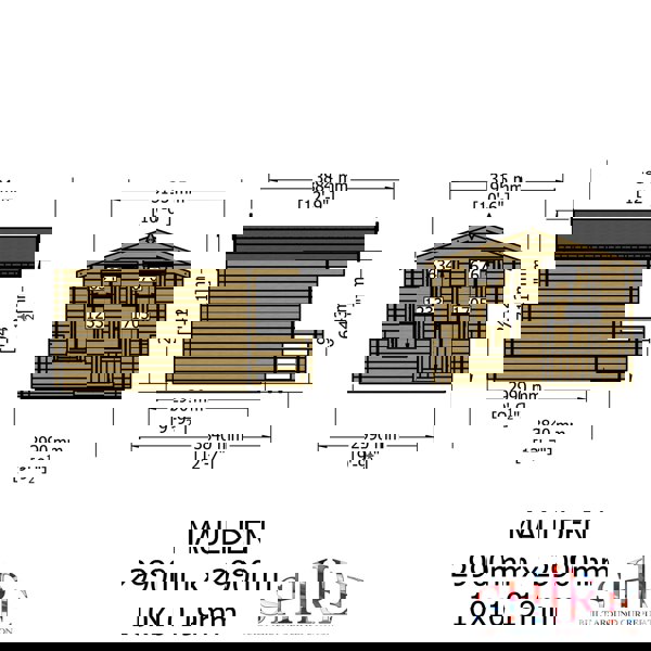 Shire Maulden with verandah 10x10 Log Cabin 19mm interlock Cladding - Best Shed