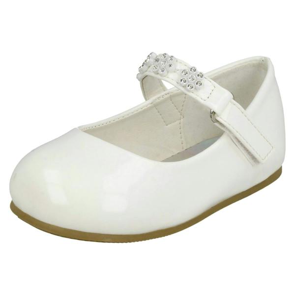 Spot On Girls Spot On Diamante Flower Strap Ballerinas H2487