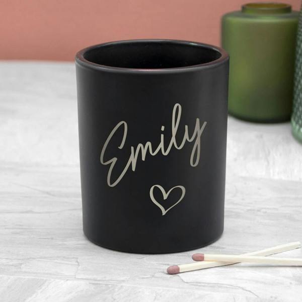 Personalised Heart Candle Holder - product in use
