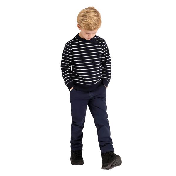 Trespass Boys Broadleaf Contrast Striped Long-Sleeved Top - Navy - 