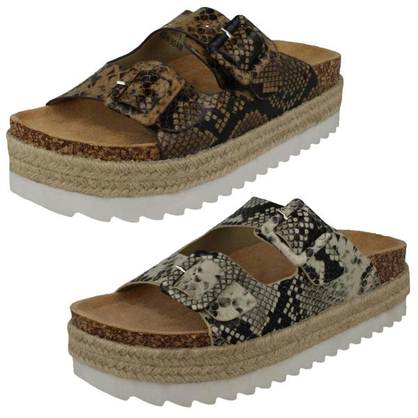 Down to Earth Ladies Down To Earth Flatform Mules F10921