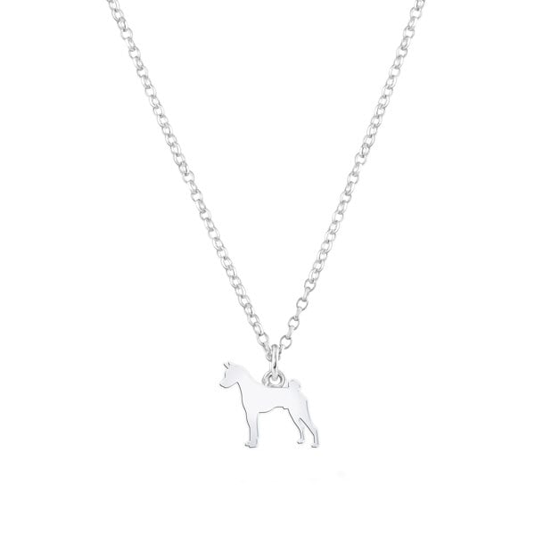 Mylee London Basenji Silhouette Silver Necklace - Personalised