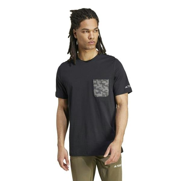 Adidas Mens Puzzle Cotton Pocket T-Shirt - Black - 