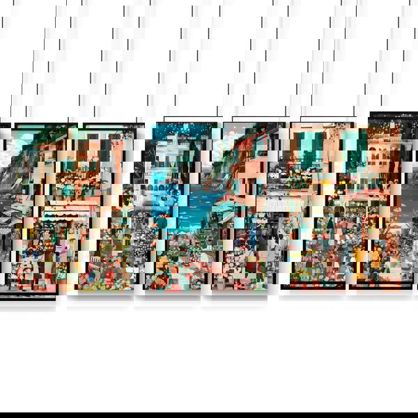 Paintings Living Room | Set of 3 Italian Lifestyle Wall art Prints