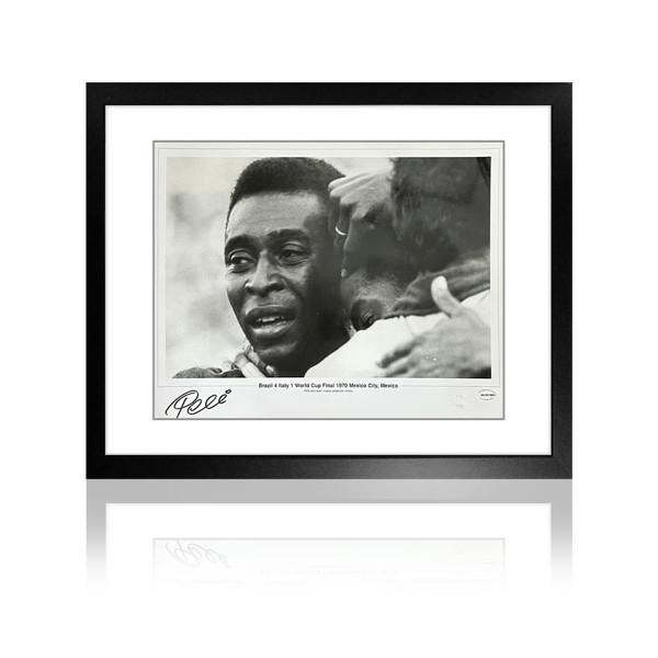 Pele Signed Brazil Deluxe Mount Frame of 100