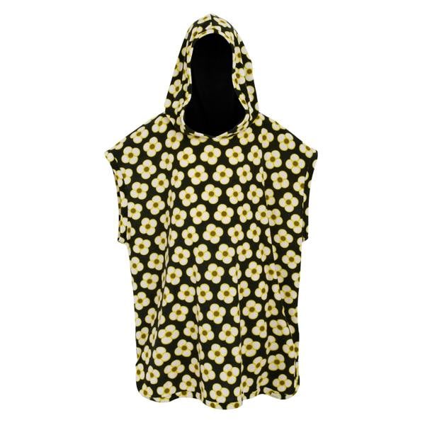 Regatta Girls Orla Kiely Spinning Flower Towelling Robe - Black