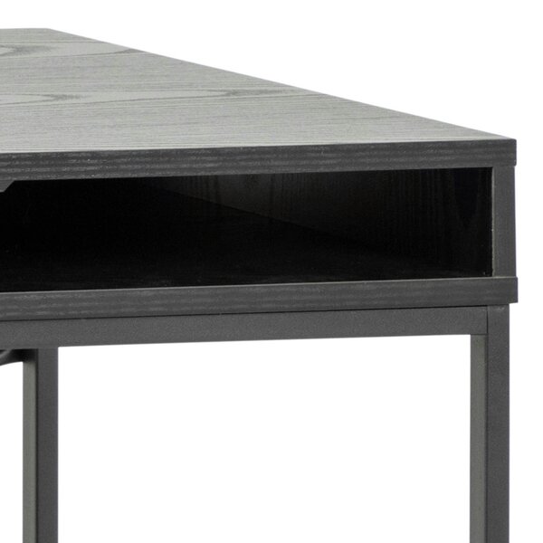 Wyld Haus El Paso Black Wooden 1 Drawer Office Desk