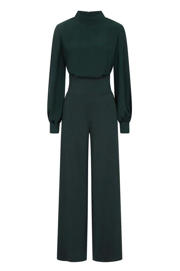 HotSquash Wide Leg Jumpsuit with Blouson Sleeve