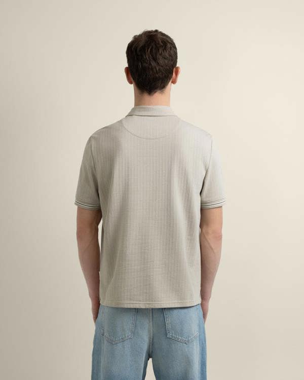 Larsson & Co Helsing - Grid Jacquard Polo Shirt