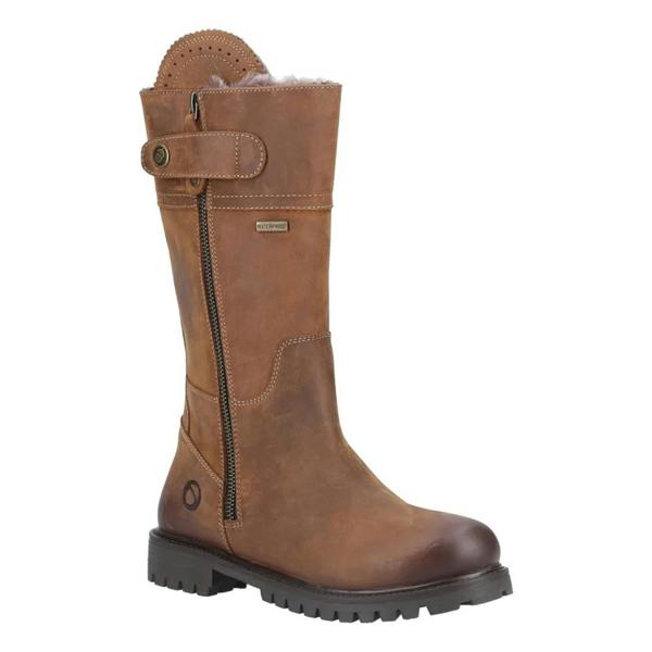 Cotswold Womens Bushcombe Leather Mid Calf Boots - Tan
