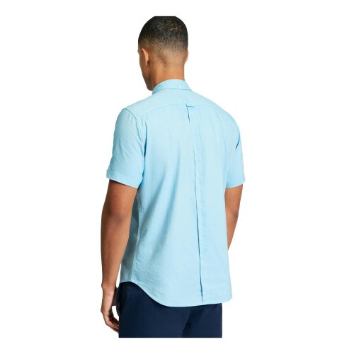 Ben Sherman Mens Signature Oxford Short-Sleeved Shirt - Blue