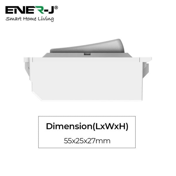 ENER-J 1 Gang Wireless Kinetic Switch Style White Body (ECO Series)