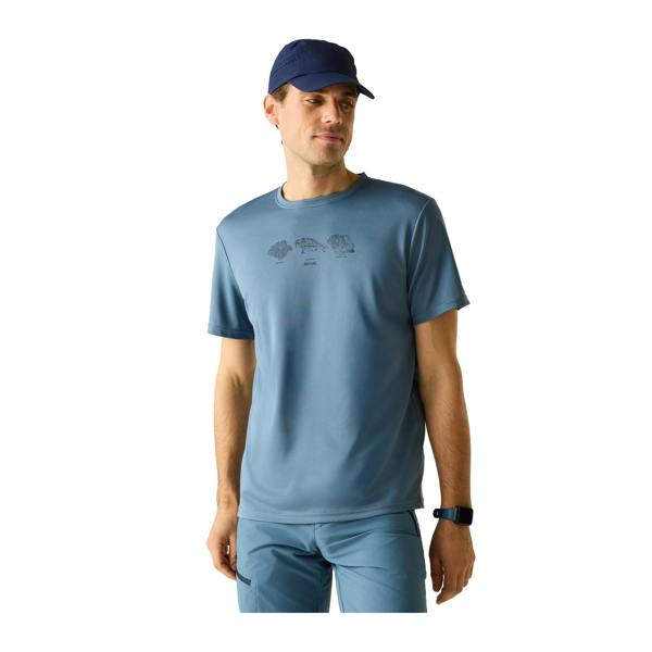 Regatta Mens Fingal Illustration T-Shirt - China Blue - 