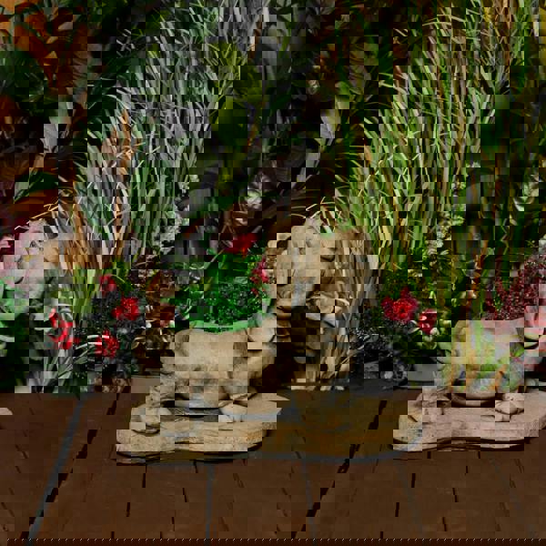 Stone Cast Basset Hound Statue