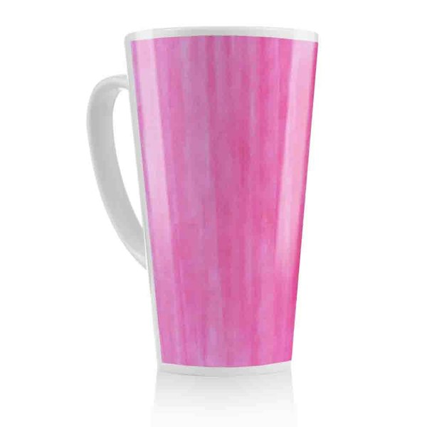 Benjamin Tate Design Pink Watercolour Strokes Latte Mug