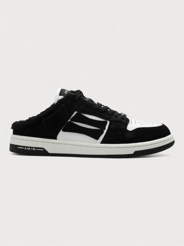 Amiri Skel Low Top Mule Shearling Black Wmns