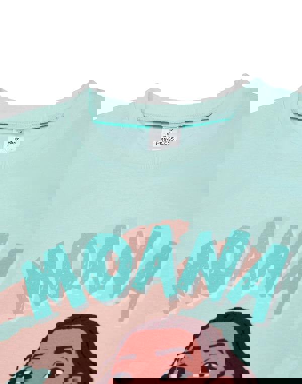 Disney Girls Blue Moana Short Sleeve Long Leg Pyjama Set