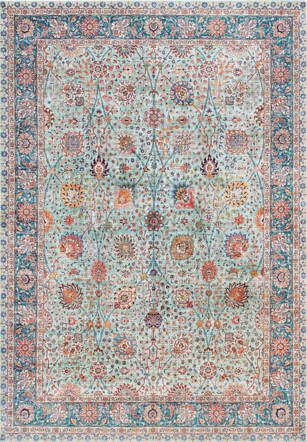 Keshan Maschad Oriental-Optic Jade Rug