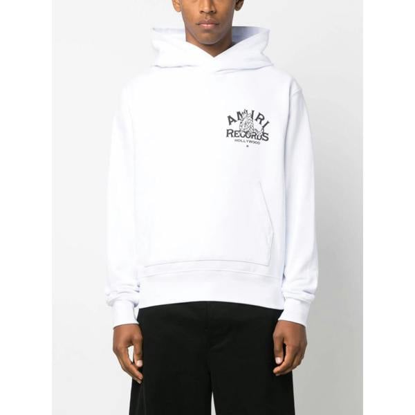 Amiri Records Wolf Hoodie   in  White