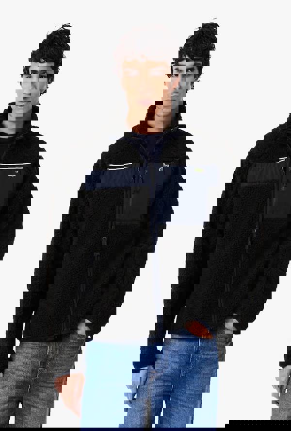 Lacoste Colour-Block Sherpa Fleece Jacket