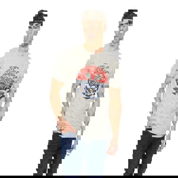 Crosshatch Mens Moules T-Shirt - Grey Marl - 