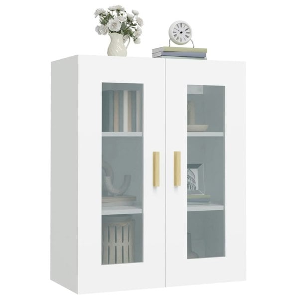 Berkfield Hanging Wall Cabinet White 69.5x34x90 cm