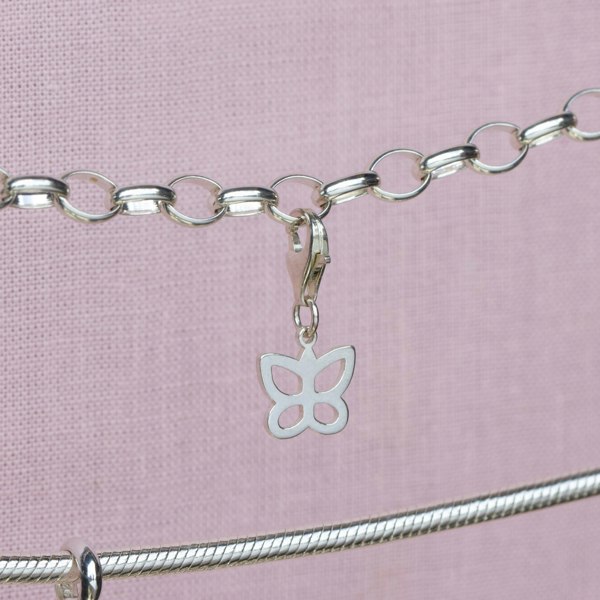 Mylee London Open Butterfly Pendant Charm - Sterling Silver