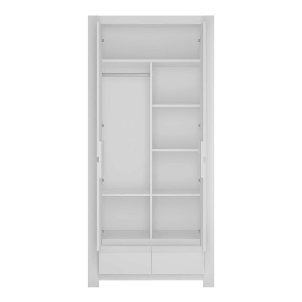 Wyld Haus Vienna Alpine White Wardrobe 2 Door