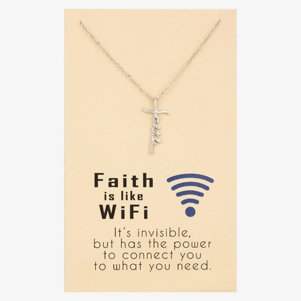 T. H. Baker Sentiments Faith is like WiFi Pendant 17783S