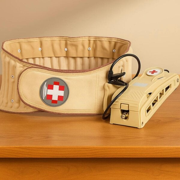 Dyzi Air Expanding Back Belt Inflatable Support with Foot Pump
