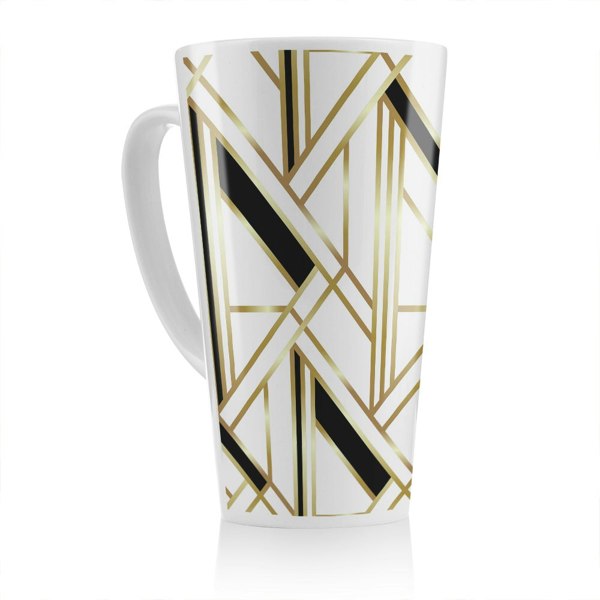 Benjamin Tate Design Golden Art Deco Latte Mug