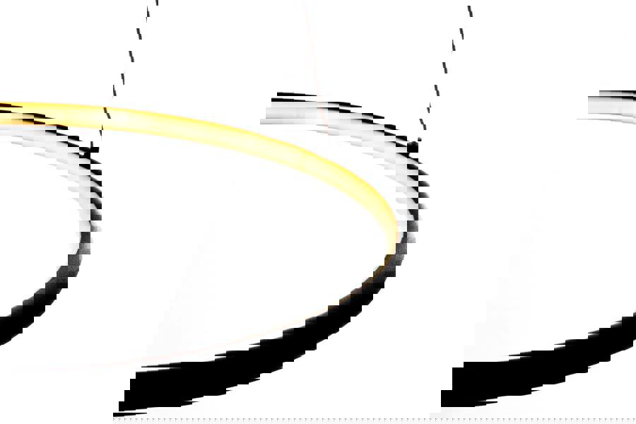 Milagro Orion LED Pendant Light 40cm Diameter Modern Black Circular Design