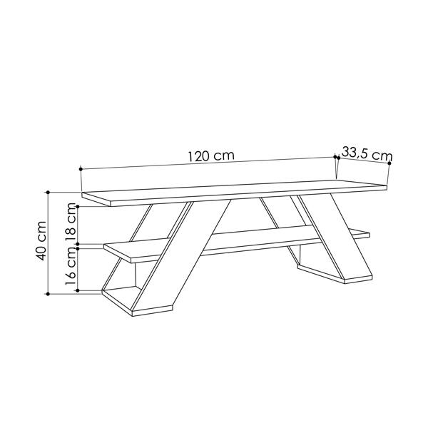 Decortie Farfalla Modern TV Unit Multimedia Centre TVs Up to 48" 120cm