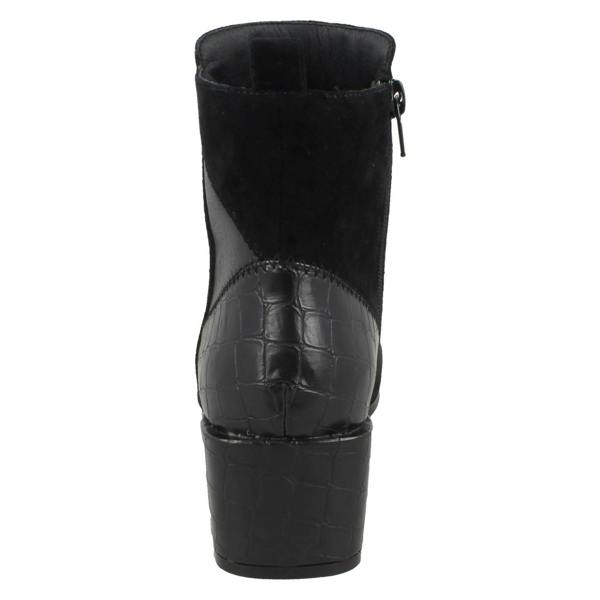 Spot On Ladies Spot On Block Heel Ankle Boots F51113