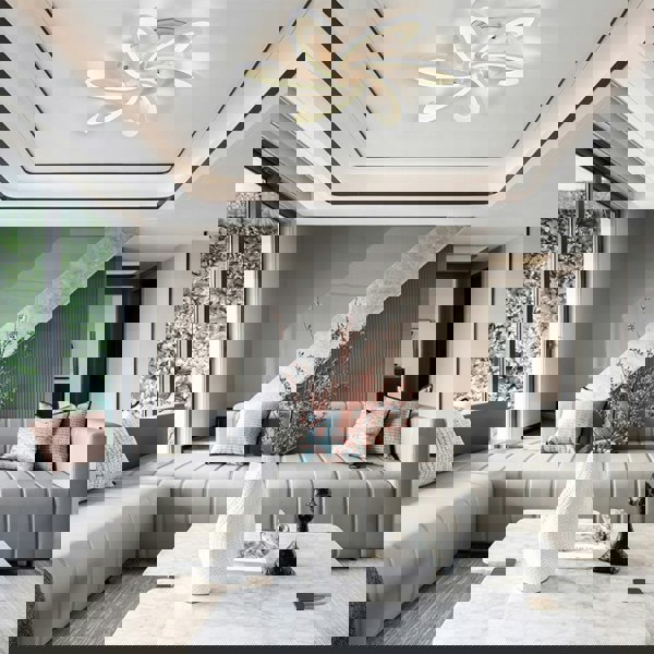 73cm Dia. Modern LED Ceiling Light Acrylic Petal Pendant Lights Ceiling Light Living and Home 